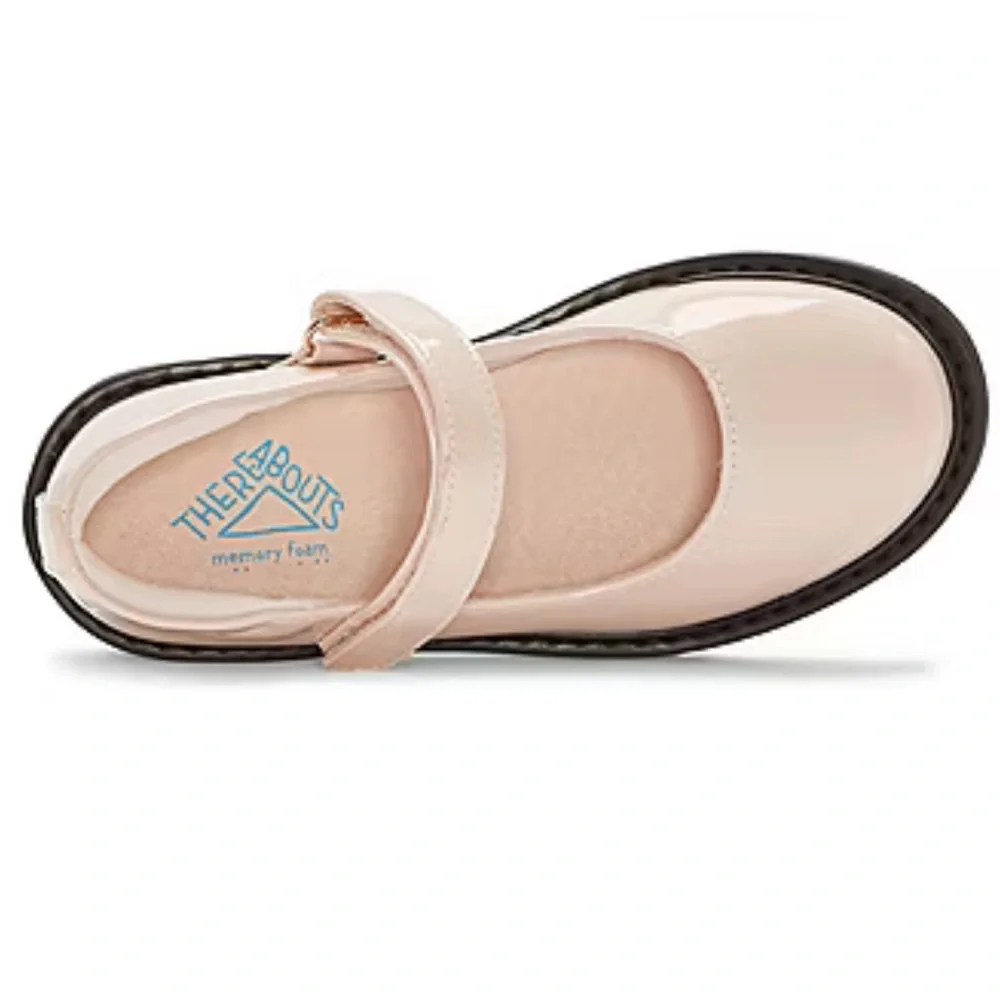 Thereabouts Flutter Girls’ Round Closed Toe Mary Jane Nude Shoes